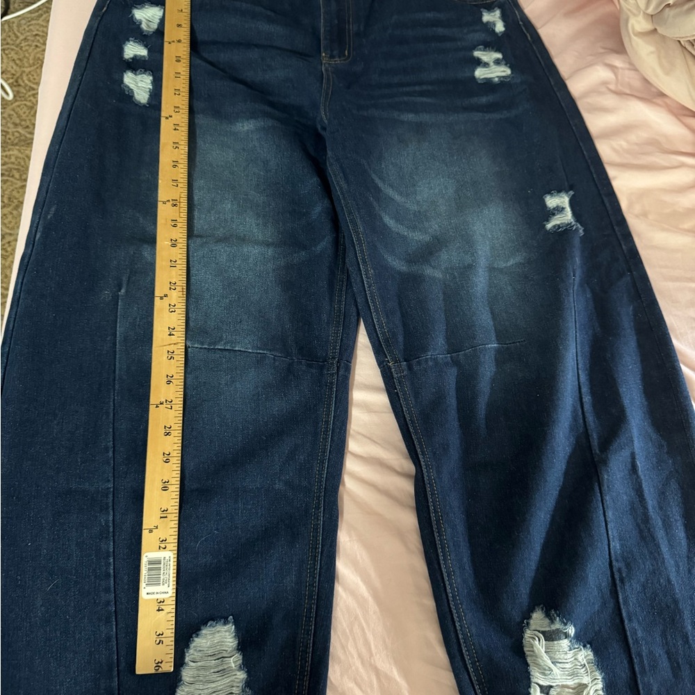 Sold- Stylish Dark Blue Distressed Women's Jeans
